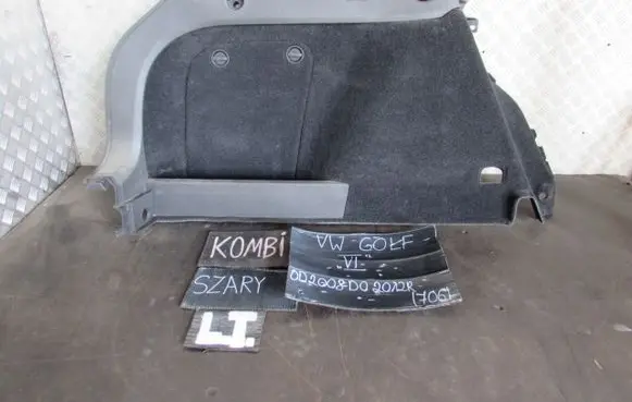 Volkswagen Golf VI Trunk/boot side trim panel 1K9867427A