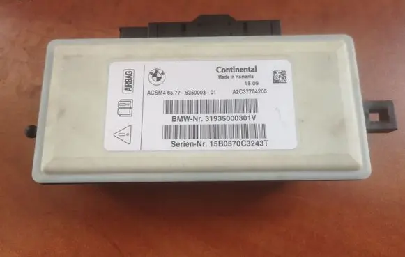 BMW 5 F10 F11 Airbag control unit/module 9350003