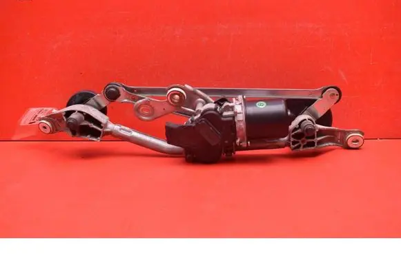 Front wiper linkage and motor