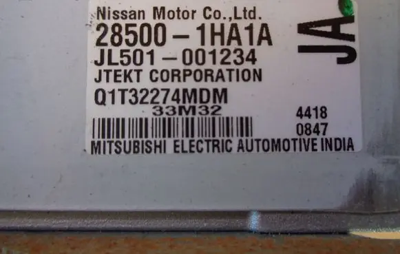 Nissan Micra Power steering control unit/module 285001HA1A JL501001234