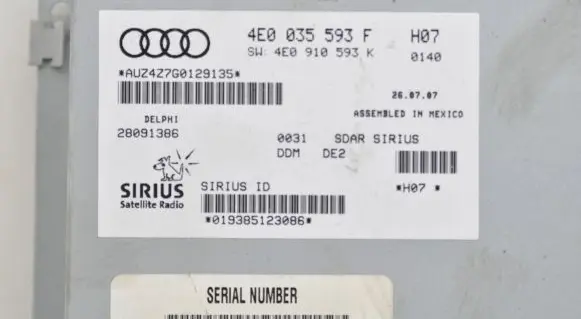 Audi Q7 4L Other devices 4E0035593F