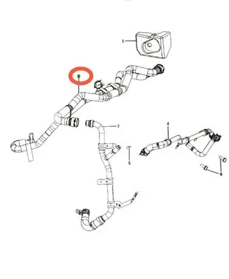 Jeep Grand Cherokee WL Heater radiator pipe/hose 68381446AC
