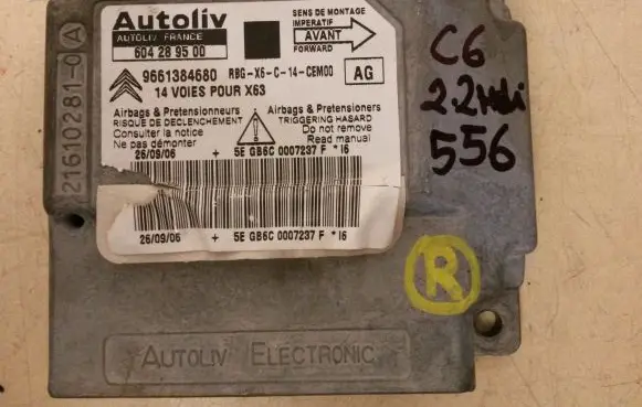 Citroen C6 Airbag control unit/module 9661384680 604289500