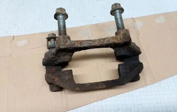 Opel Astra G Brake caliper pad carrier rear 