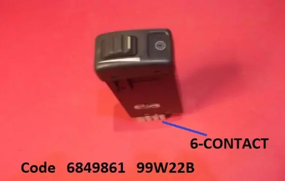 Volvo C70 Panel lighting control switch 6849861 99W22B