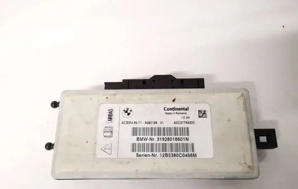 BMW 5 GT F07 Airbag control unit/module 6577928018601 6577-9280186-01