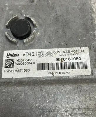 Peugeot 307 Engine control unit/module ECU 162070451 9818160080 V29080084A