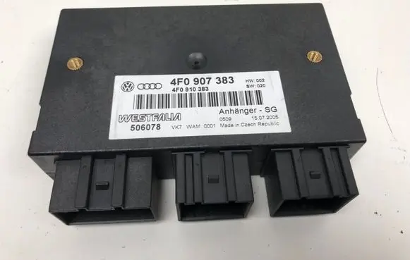 Audi A6 S6 C6 4F Tow bar trailer control unit/module 4F0907383 4F0910383