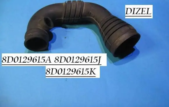 Skoda Superb B5 (3U) Turbo air intake inlet pipe/hose 8D0129615A 8D0129615J