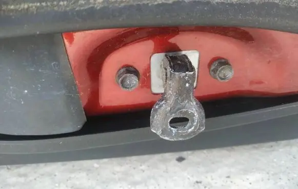 Mazda CX-7 Rear door check strap stopper