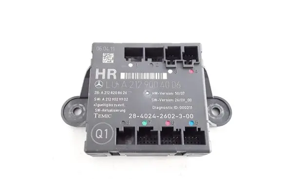 Mercedes-Benz C W204 Door control unit/module A2129004006 A2128208626 A2129029902