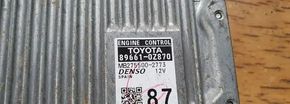 Toyota Auris E180 Engine control unit/module 896610Z870 MB2755002773