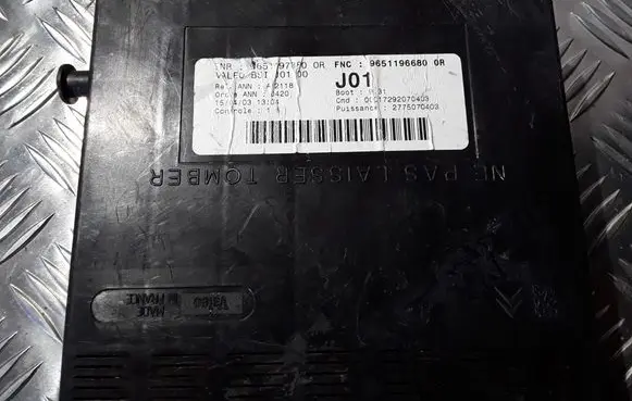 Peugeot 307 Comfort/convenience module 9651196680