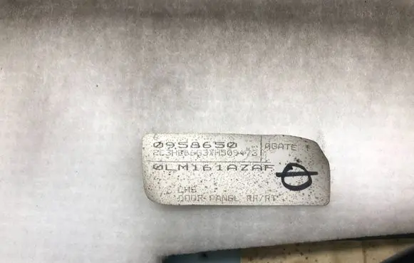 Chrysler Voyager Rear door card panel trim 95295B