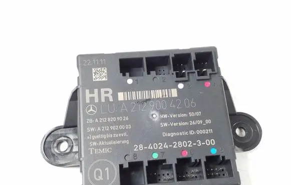 Mercedes-Benz E W212 Door control unit/module A2129004206