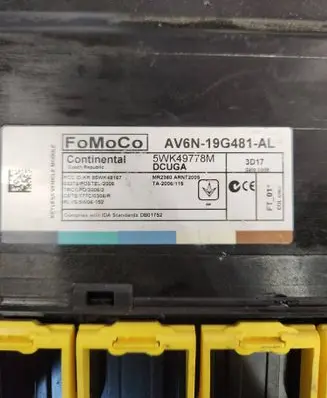 Ford Focus C-MAX Comfort/convenience module AV6N19G481AL 5WK49778M