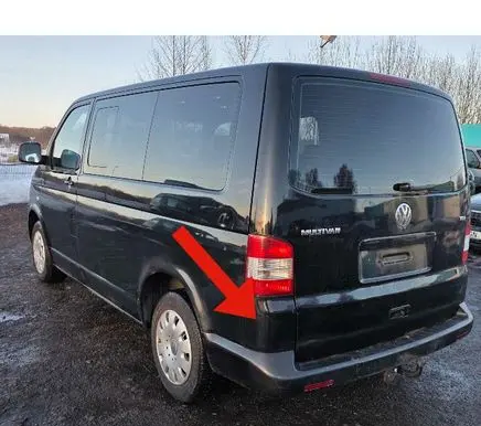Volkswagen Multivan T5 Rear bumper corner part panel trim 7H0807321A