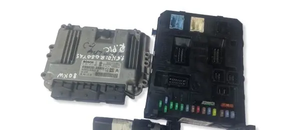 Citroen C4 I Picasso Engine ECU kit and lock set 0281012980 9664617680 9663510180