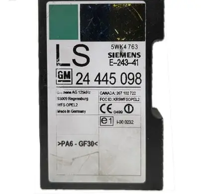 Opel Zafira A Immobiliser reader (aerial) 24445098
