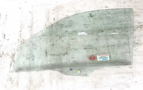 Mazda 626 Front door window glass four-door