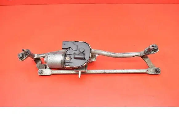 Front wiper linkage and motor