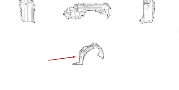 Toyota C-HR I Front wheel arch liner splash guards 53875F4100
