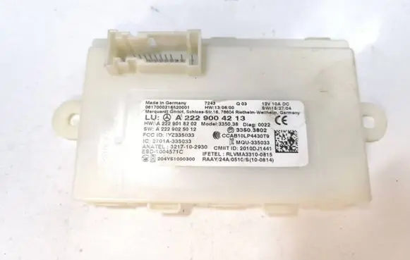 Mercedes-Benz S W222 Keyless (KESSY) go control unit/module A2229004213 A2229018202 A2229025012