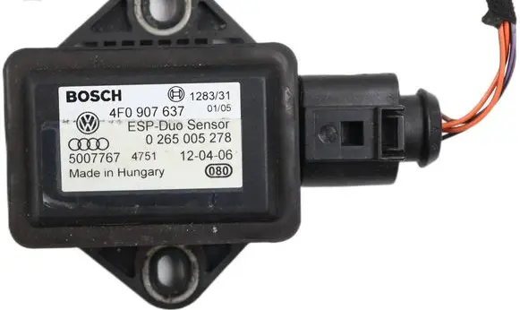 Audi A6 S6 C6 4F ESP acceleration yaw rate sensor 4F0907637 0265005278
