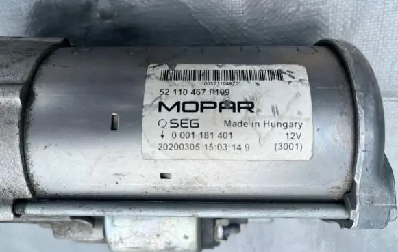 Fiat Doblo Starter motor 52110467 20200305 0001181401