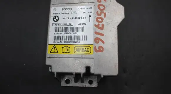 BMW 3 E92 E93 Airbag control unit/module 9143823 0285010078 12510