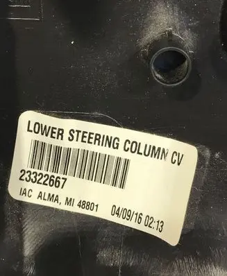 Chevrolet Camaro Steering wheel column trim 23322667 ML48801