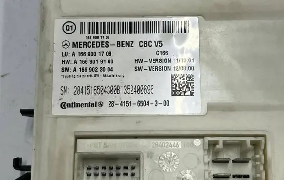 Mercedes-Benz GL X166 Comfort/convenience module A1669001708 A1669023004 A1669019100