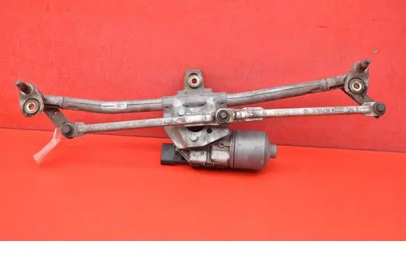 Front wiper linkage and motor