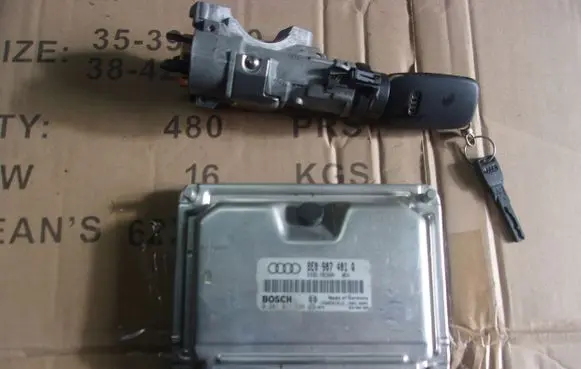 Audi A4 S4 B6 8E 8H Engine ECU kit and lock set 8E0907401Q