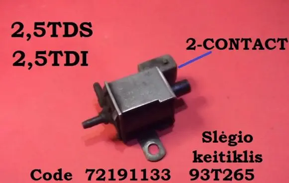 BMW 5 E34 Turbo solenoid valve 72191133 93T265