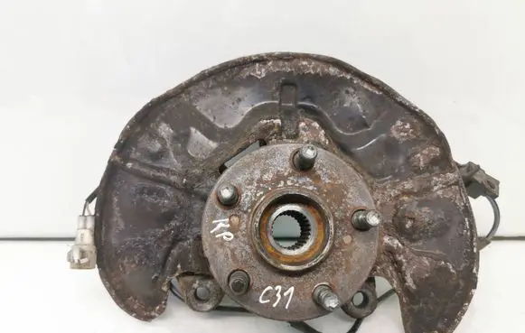Front wheel hub spindle knuckle
