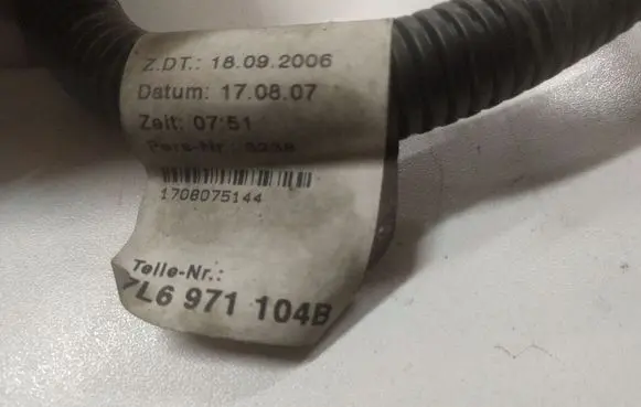 Volkswagen Touareg I Parking sensor (PDC) wiring loom 7L6971104B