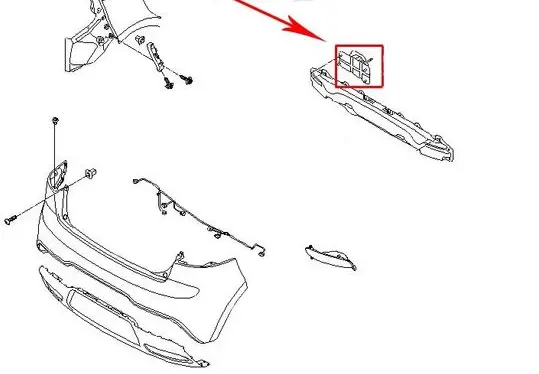 KIA Rio Rear bumper support beam 866421W200