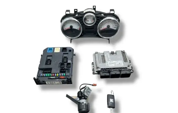 Peugeot 207 Engine ECU kit and lock set 0281015849 9674254080 9666952280