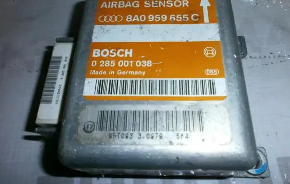 Audi A4 S4 B5 8D Airbag control unit/module 8A0959655C 0285001038