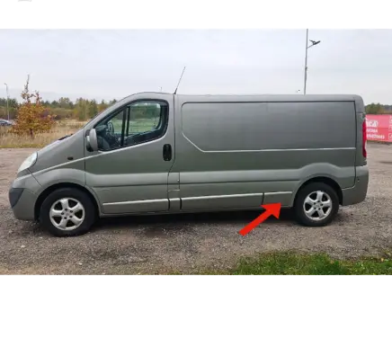 Opel Vivaro Fender trim (molding) 93857170 768570114R
