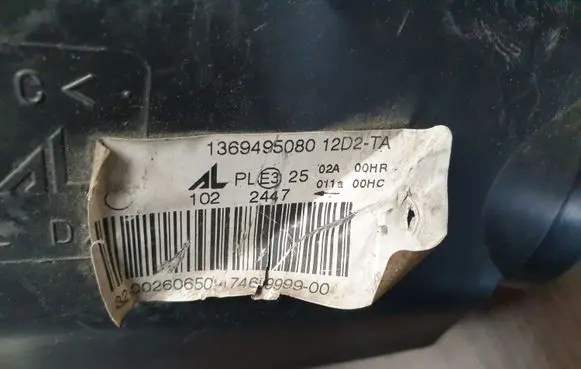 Fiat Ducato Headlight/headlamp 1369495080