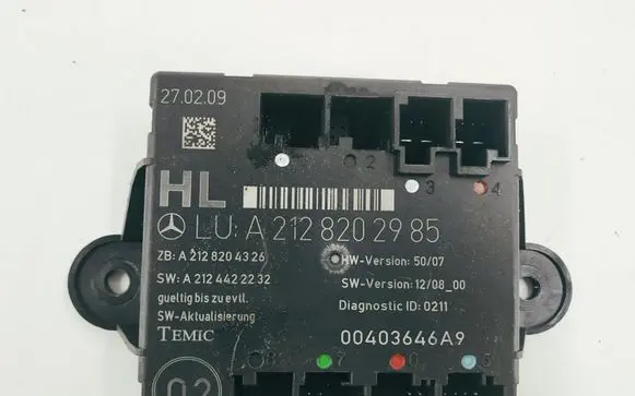 Mercedes-Benz E W212 Door control unit/module 2128202985 A2128202985