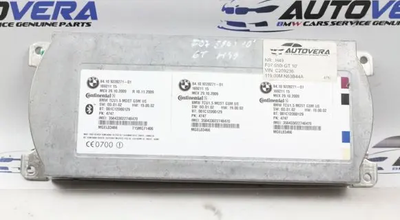 BMW 5 GT F07 Bluetooth control unit module 9228271