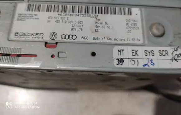 Audi A6 S6 C6 4F GPS navigation control unit/module 4E0919887C 4E0910887C