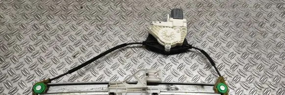 Rear door window regulator with motor