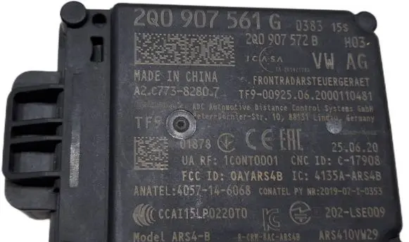 Volkswagen T-Roc Distronic sensor radar 2Q0907561G 2Q0907572B A2C77382807