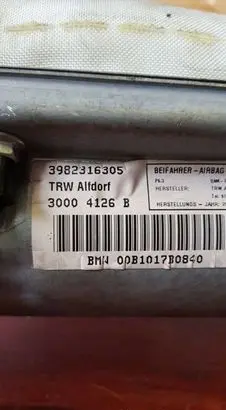BMW 7 E38 Passenger airbag 3982316305