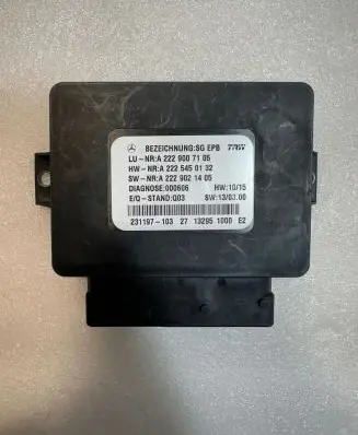 Mercedes-Benz S W222 Hand brake control module A2229007105 A2225450132 A2229021405