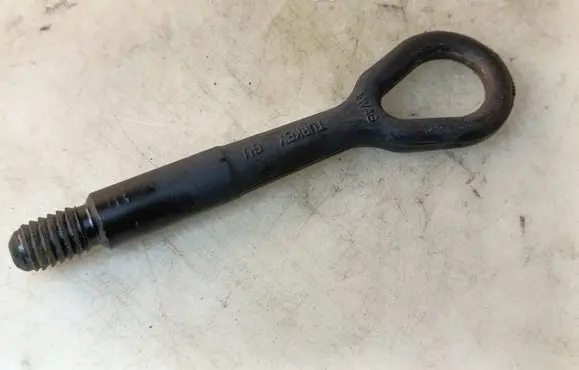 Towing hook eye